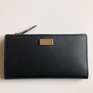 New Kate Spade Braylon Wallet | Black & Pink